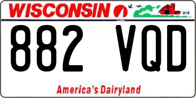 WI license plate 882VQD