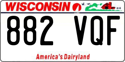 WI license plate 882VQF