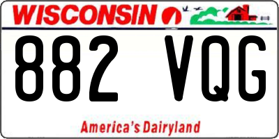 WI license plate 882VQG