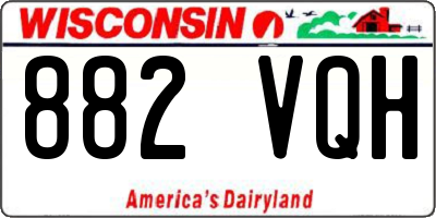 WI license plate 882VQH