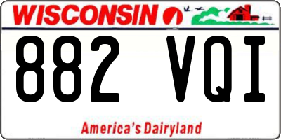WI license plate 882VQI