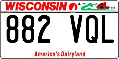WI license plate 882VQL
