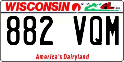 WI license plate 882VQM