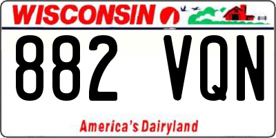 WI license plate 882VQN