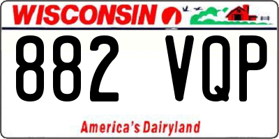 WI license plate 882VQP