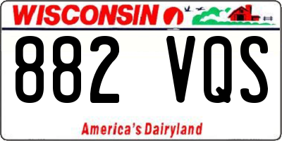 WI license plate 882VQS