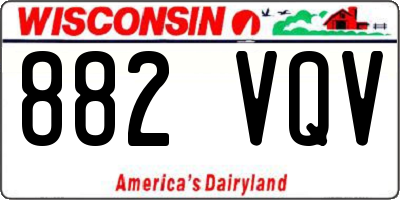 WI license plate 882VQV