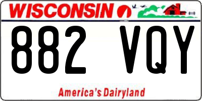 WI license plate 882VQY