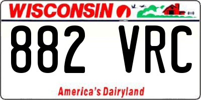 WI license plate 882VRC
