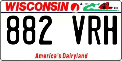 WI license plate 882VRH