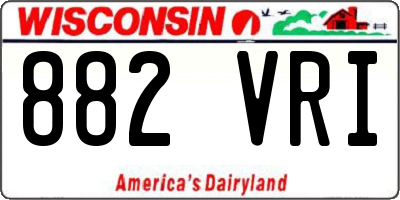 WI license plate 882VRI