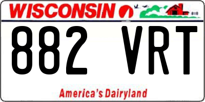 WI license plate 882VRT