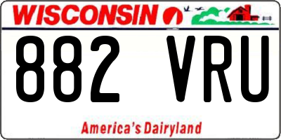 WI license plate 882VRU
