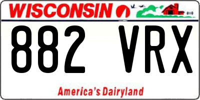 WI license plate 882VRX