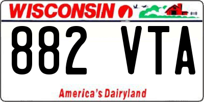 WI license plate 882VTA