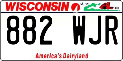 WI license plate 882WJR