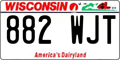 WI license plate 882WJT
