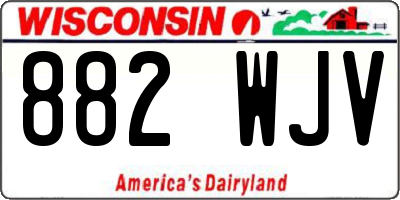 WI license plate 882WJV