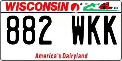 WI license plate 882WKK