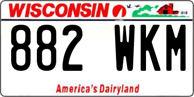 WI license plate 882WKM