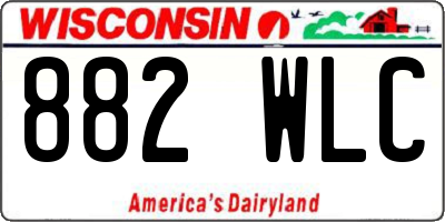 WI license plate 882WLC