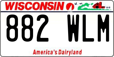 WI license plate 882WLM