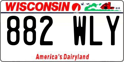 WI license plate 882WLY