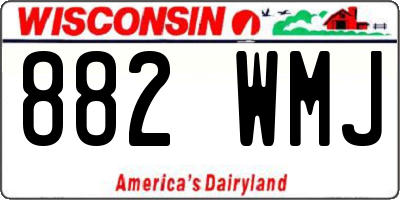 WI license plate 882WMJ