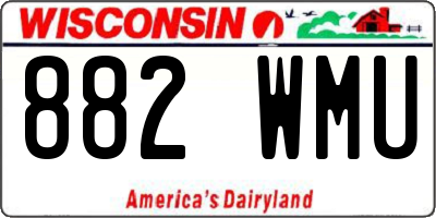 WI license plate 882WMU