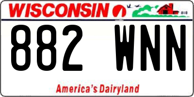 WI license plate 882WNN