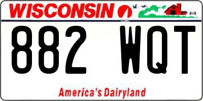 WI license plate 882WQT