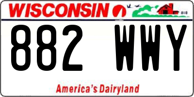 WI license plate 882WWY