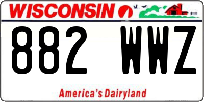 WI license plate 882WWZ
