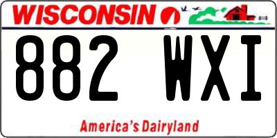 WI license plate 882WXI