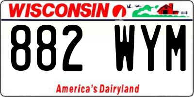 WI license plate 882WYM