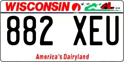 WI license plate 882XEU