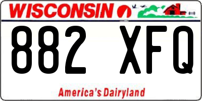 WI license plate 882XFQ