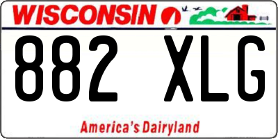 WI license plate 882XLG