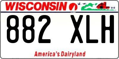 WI license plate 882XLH