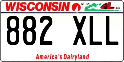 WI license plate 882XLL