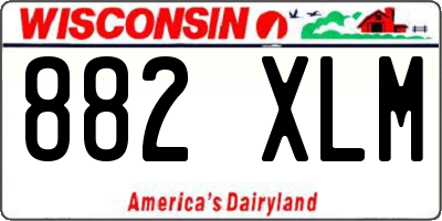 WI license plate 882XLM