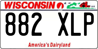 WI license plate 882XLP