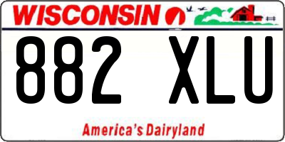 WI license plate 882XLU
