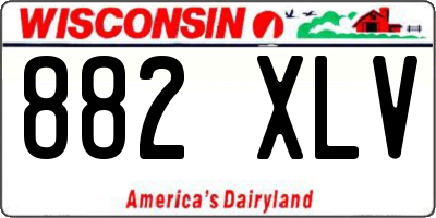 WI license plate 882XLV