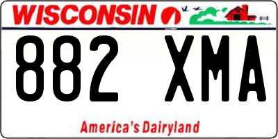 WI license plate 882XMA
