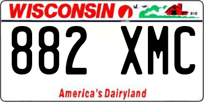 WI license plate 882XMC