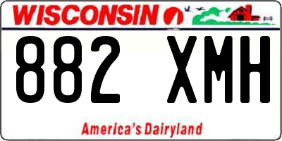WI license plate 882XMH