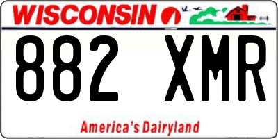 WI license plate 882XMR