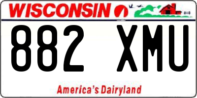 WI license plate 882XMU