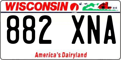 WI license plate 882XNA